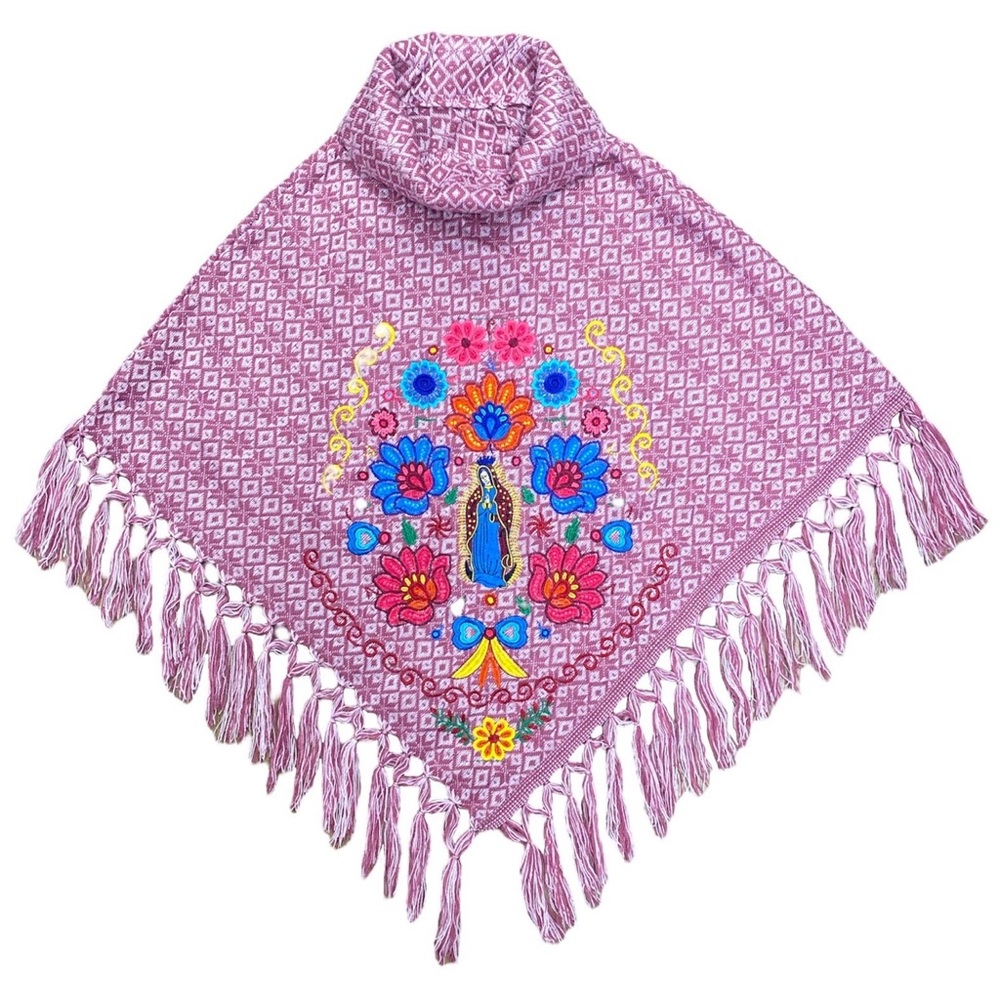 Lady of Guadalupe Pink Poncho